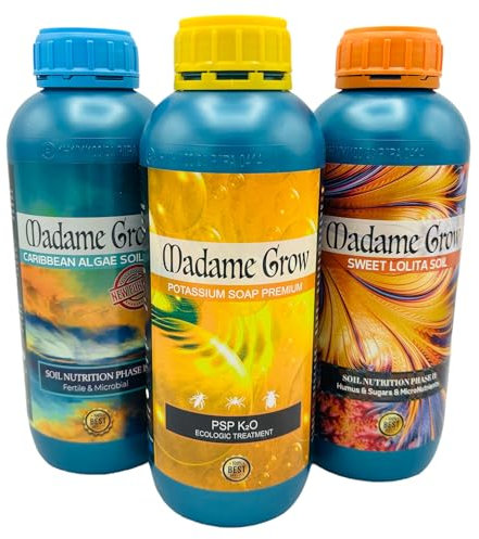 SURTIDO DE CULTIVO GOZO - Fertilizantes o Abonos Naturales - Haz que tus plantas crezcan sanas y fuertes - Nutrición, Energía y Protección (3 X 1 L)