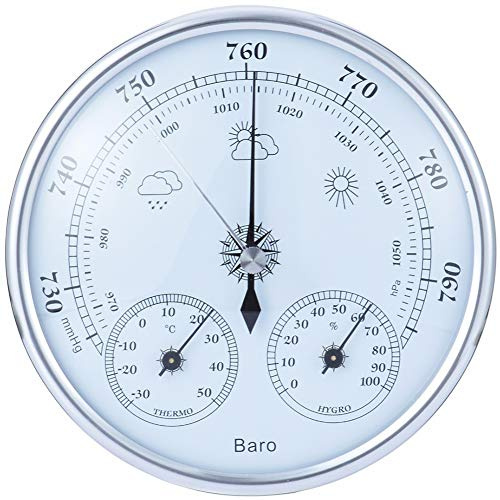 YANYUESHOP Baromètre anéroïde, baromètre de Haute précision, humidité et Pression atmosphérique 3 en 1, pour la Navigation, l'aviation, l'alpinisme, l'agriculture, la Maison, la Marine