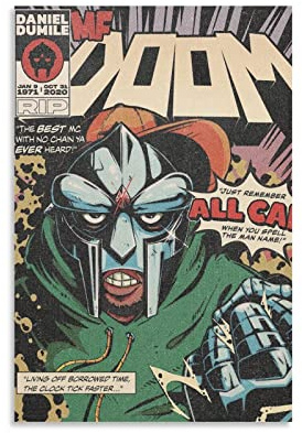 MF Doom Retro Posters & Prints on Canvas Wall Art Poster For Room Decor Unframe 12x18inch(30x45cm)