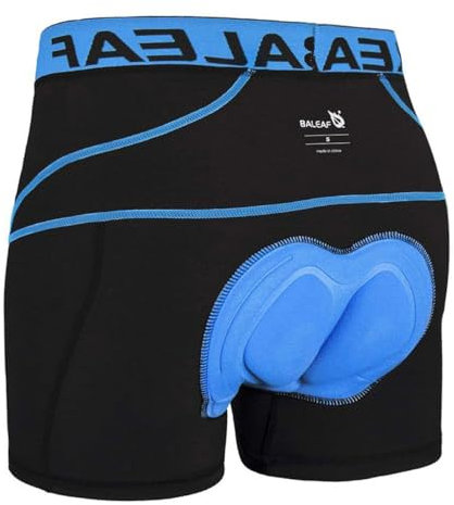 baleaf Fahrradhose Herren Radunterhose Gepolstert Radlerhose Gepolstert Fahrrad Unterhosen Radhose Kurz Radlerunterhose Fahrradbekleidung Blau XL
