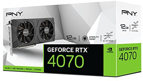 PNY Carte Graphique GeForce RTX™ 4070 12GB Verto Dual Fan DLSS 3