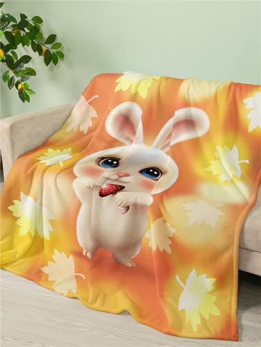 Manta Conejo De Dibujos Animados Cubre Sofa Mantas para Cama De Franela,Cobijas De Invierno Extra Suave,Manta Polar,Mantas para Sofa,Plaid Sofa（180X220Cm）