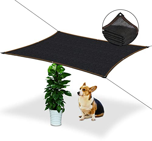 Sonnensegel - 5x5m Fest mit öSe 70% Sonnenschutz Schwarz Markise Stoff Garten TerrassenüBerdachung Terrasse Uv Tuch für Pflanzen GewäChshaus Vieh