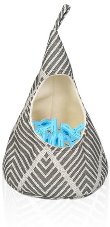 HDGSAFD 1 Stück Hängekorb, Wäscheklammer-Aufbewahrung, wasserdichte Satteltasche für Wäscheleine, Sattelkorb ohne Sattel, Hakentasche mit Kordelzug, Aufbewahrungstasche für Wäscheklammern