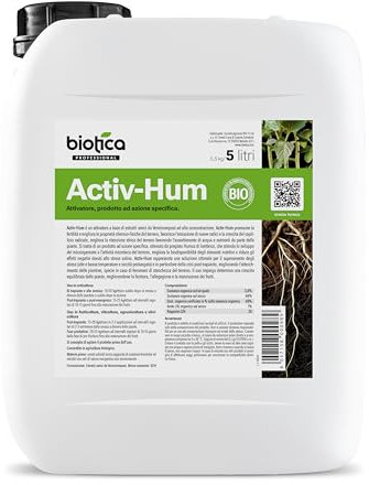 Biotica Attivatore Radicale Liquido - Radicante per Piante, Stimola la Crescita delle Radici e l’Attecchimento, a base di Humus di Lombrico - Ideale contro lo Stress da Trapianto - Impetum 5 Litri