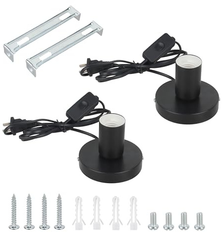 Metal Desktop Lamp Base E26 E27 Light Bulb Socket