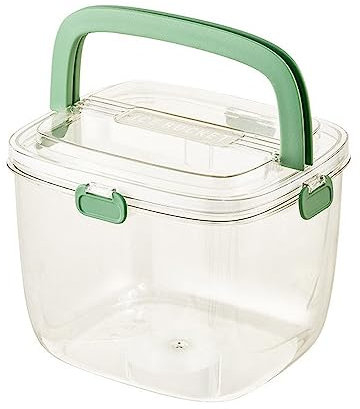 MENGLI-2024 Eiskübel Eiseimer Eiskübel mit Dichtungsdeckel, Griff und Eisklammer, EIS-Kunststoff-Tragetasche, Getränkekübel, Outdoor-Dinner, isolierter Eiskübel Eiswanne(Green)