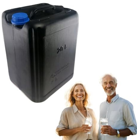 Anwicar Wasserkanister - Wasser Kanister 20l - Camping Wassertank - Wasserbehälter - Trinkwasserkanister - Frischwassertank - Schwarz