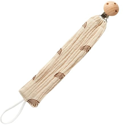Baby Schnullerkette Clip, Unisex-Schnullerband Clip für Baby mit Clip Schnullerband Stoff Baumwolle Schnuller Clips für Lätzchen Dreieckstuch Sauger Schnuller (E)