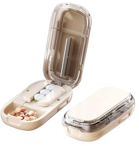 1Pcs Adjustable Pill Splitter for Small Tablets,Tablet Cutter for Pills,Pill Cutter for Small Pills,Cutting and Storage Cut in Half,Suitable for Carrying Around and Traveling