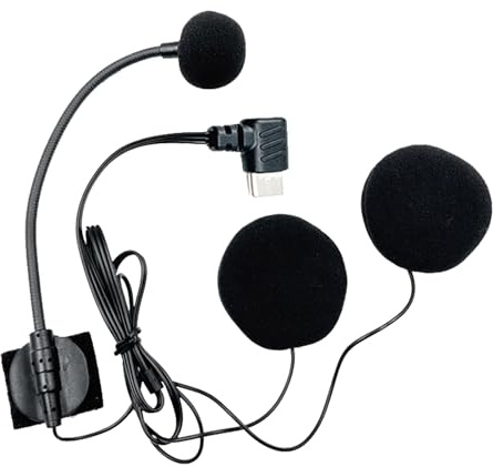 Cuffie moto compatibili con semi-casco, riduce il rumore vocale, registrazioni di comunicazione di alta qualità Streaming Utilizzare a lungo termine.