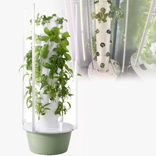 XUXIAO Kit di Coltivazione idroponica, con Luce di Coltivazione a LED e Pompa dell'Acqua, Sis-Tema di Coltivazione idro-ponica Fai da Te a Torre, fioriera da Giardino per Interni 9thfloor