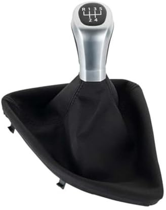 Para Serie 1 Para E81 Para E82 Para E87 Para E88 Pomo Palanca Cambios Coche Manija Interior Cambio Marchas Cubierta Cuero A Prueba Polvo Cubierta Panel Cambios Coche(5 speed)
