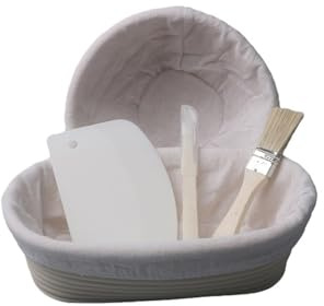 Strumenti for la cottura Fermentazione dell'impasto Cestini for lievitazione del pane for panettieri professionisti e casalinghi in rattan con lievito madre(5 Piece Set-A)