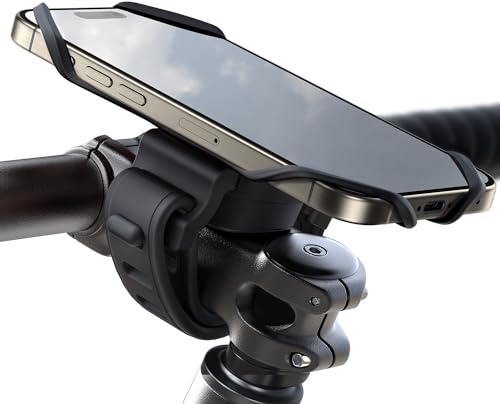 JOYROOM Bike Phone Holder Bicycle Latest [Silicone Shock Absorption] Motorbike Phone Mount 360° Rotatable Handlebar Accessories for Road Bikes, E-Scooter, MTB for iPhone 17 16 15 Smartphones 4.0-7.2