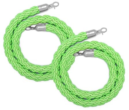 VIP stanchion rep – 2-pack 90 cm/3 fot säkerhetsbarersnören med klämmor för evenemang biografer hotell och restauranger – tvinnad hampadesign