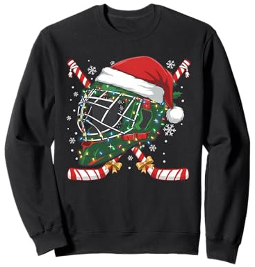 Casque de Hockey sur Glace de Noël pour Hommes, garçons, Enfants, Adolescents Sweatshirt