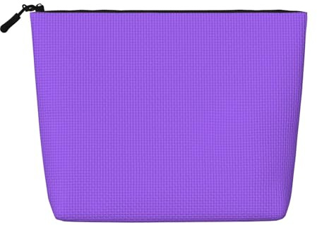 QAZWZML Borsa cosmetica stampata viola chiaro tinta unita, borsa da toilette da donna, adatta per viaggi di piacere e conservazione quotidiana.