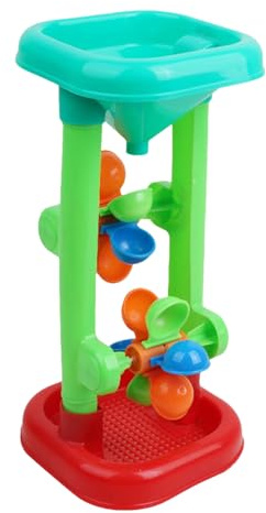 New Double-Wheeled Beach Windmill Toy - Water Wheel & Sand Toy For Kids | Outdoor Pool Sandbox Bath Play For Boys Girls | PP 27x13x13cm 300g