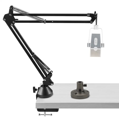TOCCOOL Microphone Arm Compatible with AKG Lyra Ultra-HD, P120, P220, C214 Mic Boom Arm Mount with Tabletop Flange Adapter, Suspension Stand, Desk Mount Holder