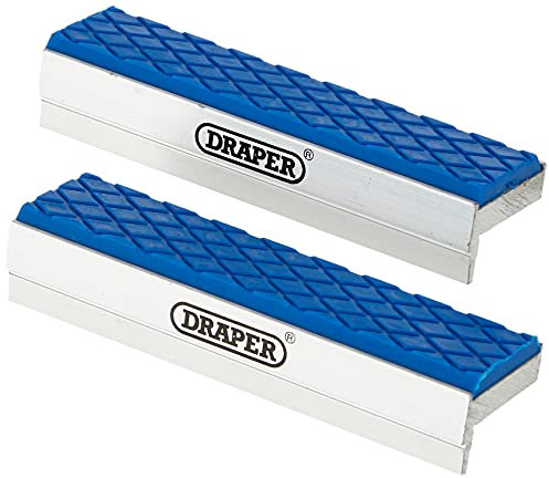 Draper Expert 100mm Soft Vice Jaws | Engineers Tool | Vice Grips | Professional Tools | Workbench Acessories | 18 x 11 x 2.2 cm | Heavy-Duty Magnets | 14178