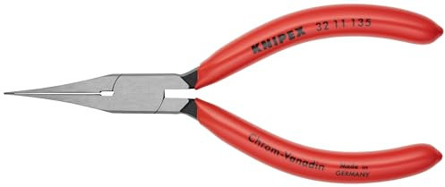 KNIPEX Tools - Long Nose Relay Adjusting Pliers (3211135), Red