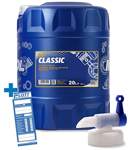 MANNOL 20L Classic 10W-40 Motorenöl ACEA A3/B4 Motoröl 10W40 + Auslaufhahn