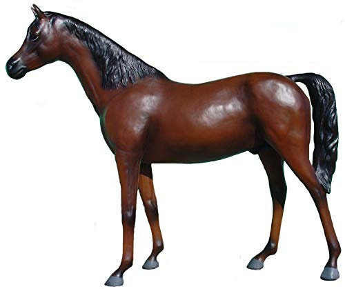 XXL Pferd lebensgross Premium-Gartendeko ca.225cm Gartendekoration Deko Figur braun