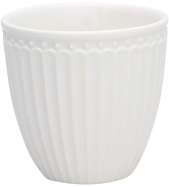 Greengate - Becher, Tasse, Kaffeetasse, Mini Latte Cup - Alice - Porzellan - White - 125 ml