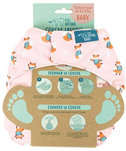 Pañal lavable de Ofelia Fox – Inserto absorbente cosido – para bebé de 3 a 17 kg – Protección impermeable para nacimiento, niño reutilizable – Higiene y aprendizaje de la limpieza