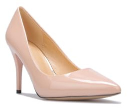 La Modeuse - Lack Pumps med en stilettklack, Beige färg, 40 EU