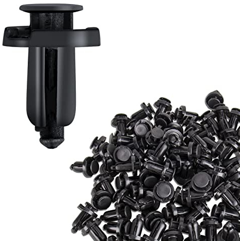 CarBole 100 Stücke Auto Befestigung Clips 10mm, Kunststoffniete Satz | Universal-Klammern für Türverkleidung, Stoßstangen Zierleisten Plastikklips Set