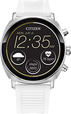 Citizen CZ Smart PQ2 41MM Unisex Smartwatch with YouQ App with IBM Watson® AI and NASA research, Wear OS by Google, HR, GPS, Fitness Tracker, Amazon Alexa™, iPhone Android Compatible, IPX6 Rating