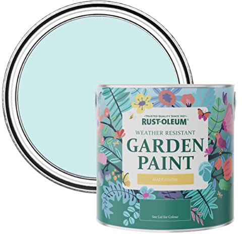 Rust-Oleum Blue Mould-Resistant Garden Paint In Matt Finish - Duck Egg 2.5L