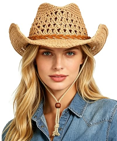 Föräldrar-barn Trilby halmhatt andningsbar cowboyhatt sommar solskydd hatt strandkeps vintage stil vikbar panamahatt brett brätte visir hatt fiskare hatt för män kvinnor pojkar flickor (khaki, förälder)