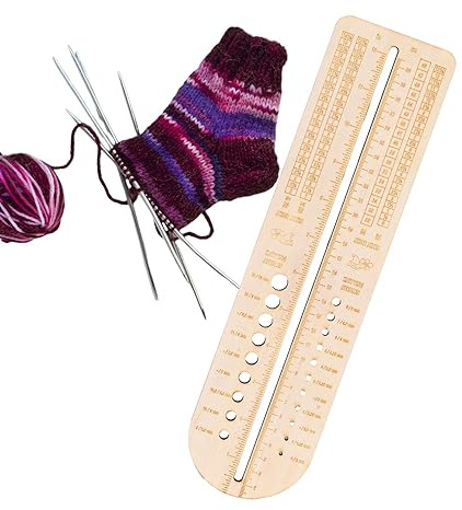 Niktule Sockenlineal zum Stricken sockenbretter reihenzähler Stricken Kreis-Schablone, Lineal, Socken-Häkelnadel-Messgerät Strickzubehör, Häkelgrößenmesslineal, Häkelliebhaber-Anfänger