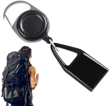 Porta accendino retrattile,Portachiavi per accendino retrattile portatile - Portachiavi con guinzaglio per accendino per viaggiare, campeggio, escursionismo, pesca, custodia per accendino, Duqulle