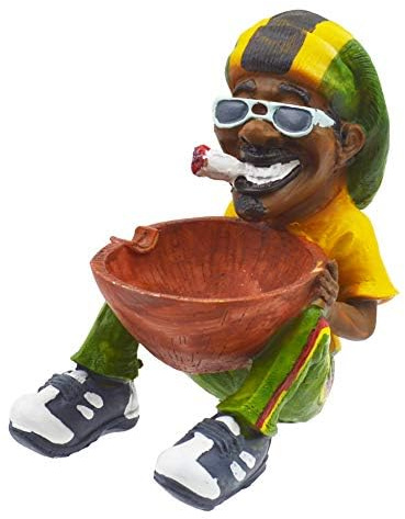 Resin Rasta Ashtray Figurine – Large Smoking Accessories Tray Weed-themed Gifts Ashtray 420-friendly Unique Stoner Gift for Men, Easy‑Clean Patio/Indoor Décor – Funny Novelty Gift for Smokers