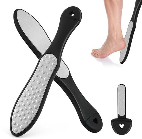 Hornhautentferner Upgrade Fußfeile 3 in 1 Grobe Feine Mini Hornhauthobel für Fußpflege Doppelseitig Edelstahl Fußfeile Hornhautraspel für Pediküre und Fußpflege