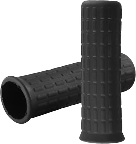 2 Stück Ersatz-Gummi-Schubkarrengriffe, Innendurchmesser 33 mm Gummi Karrengriff, rutschfest Fahrrad Griffe für Fahrrad, Rollstuhl, Schwarz (122 x 33 mm)