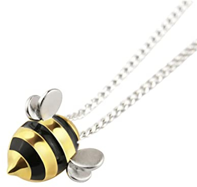 925 Silverhalsband för kvinnor mode enkel lekfull söt liten bi halsband charm pendent elegant brud smyckespresent