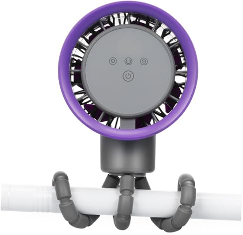 TOGEVAL Ventilador Portátil para Cochecito con Cabezal Giratorio de Grados Recargable con Clip para Uso Exteriores Escritorio