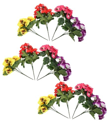 CVUTOVO 12pcs Lifelike Faux Artificial Flowers Bunches Realistic Silk Flower Arrangement for Wedding Home Decor Valentine Day gift for for for for for for Box Accessories