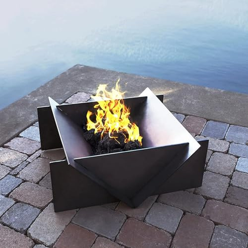 Braciere da esterno, resistente, grande, a legna, griglia in metallo per patio, cortile, campeggio, falò, picnic, barbecue