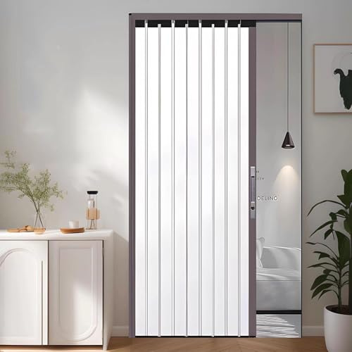 Artiz Falttür Aus Aluminiumlegierung, Schiebetüren Mit Schloss, Raumteiler Für Privatsphäre Für Badezimmer, Schrank, Küche, Terrasse(34x80in/86x203cm)