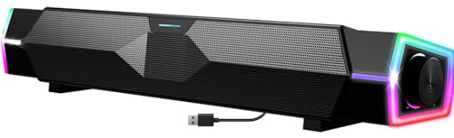 BM TOOLS Enceinte Barre de Son Spirit of Gamer Fanatic 200 pour PC et Console, USB/Bluetooth/RGB 2.0