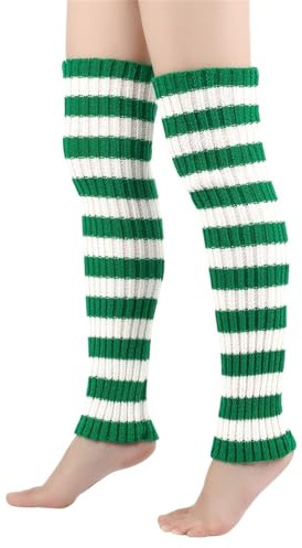 YCBMINGCAN Stulpen Damen Gestrickt im Zopfmuster, Lange Beinstulpen für 80er Jahre Party & Kostüm, Weiche Beinwärmer als Accessoire für Tanz, Yoga & Winter