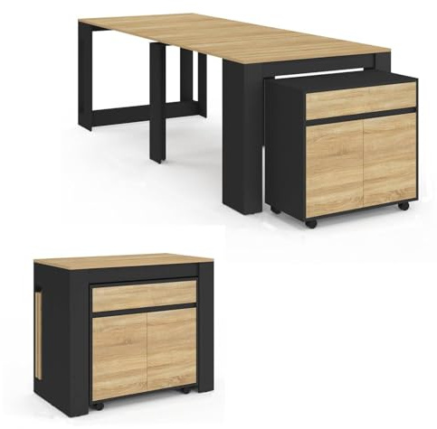 IDMarket - Table Buffet Extensible Orlando 10 Personnes 235 cm