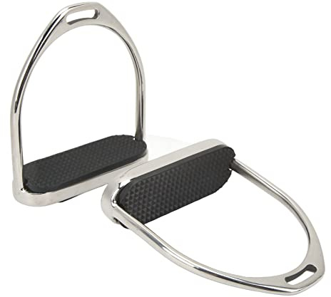 EIMSOAH Equipaggiamento di Sicurezza per Staffe per Cavallo in Acciaio Inossidabile Antiscivolo per Pedale del Cavallo Leggero 1 Paio per Appassionati di Equitazione