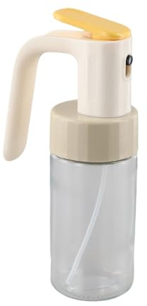 MoSundi Botella de vidrio 2 en 1 con pulverizador de aceite para cocinar, dispensador de vinagre de aceite de oliva de 180 ml/280 ml con bomba, botella de spray de condimentos a prueba de fugas de 250
